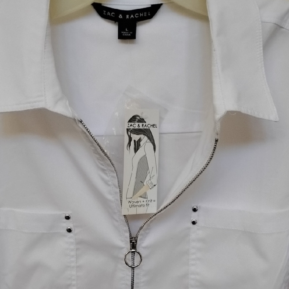 Zac & Rachel Elegant White Blouse - Picture 4 of 10